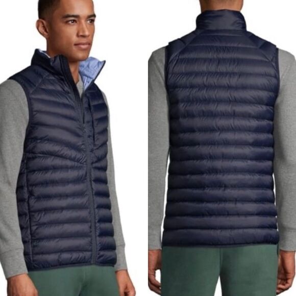 Lands’ End Wanderweight Ultralight Navy Blue Down Puffer Vest XL (46-48) - Picture 1 of 12